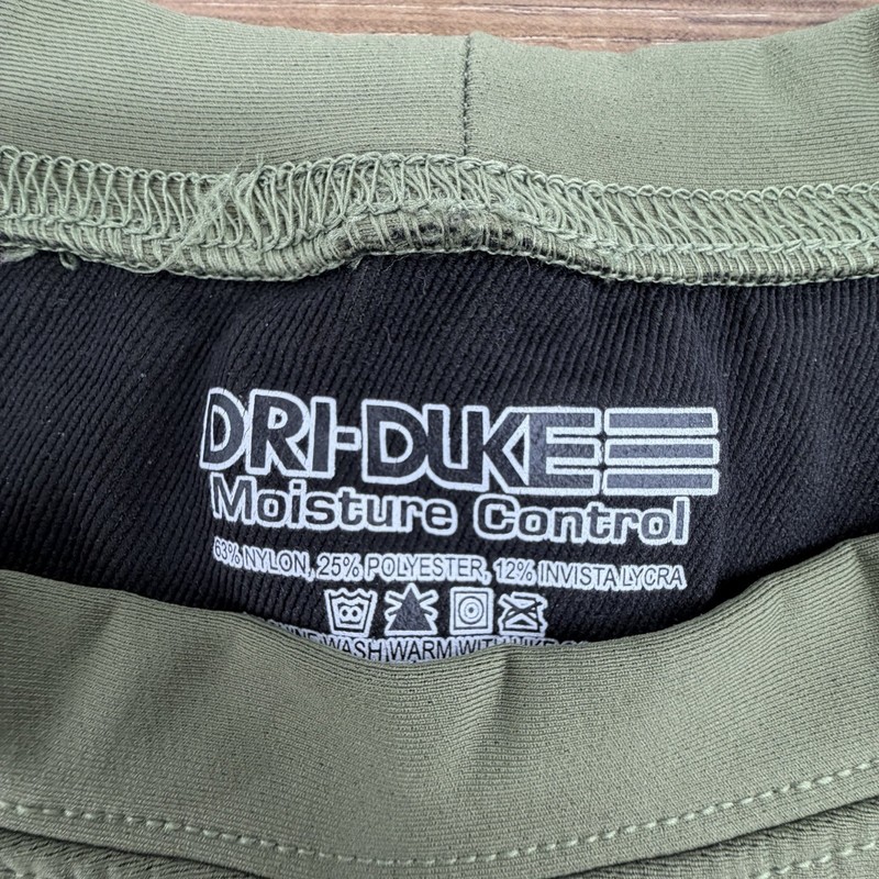 DRI-DUKE Moisture Control Nylon Blend Activewear Long Sleeve Green Shirt Size L gallery