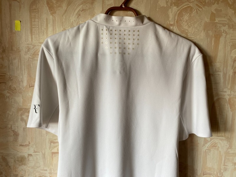 Nike Roger Federer RF 2017 Wimbledon Henley Polo Tennis Shirt Rafa Nadal L gallery