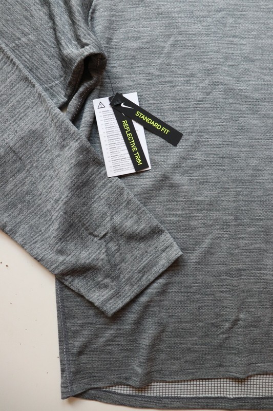 NIKE DRI FIT PACER RUNNING LONG SLEEVE CREW TOP IRON GREY BV4753-068 MEN 2XL gallery