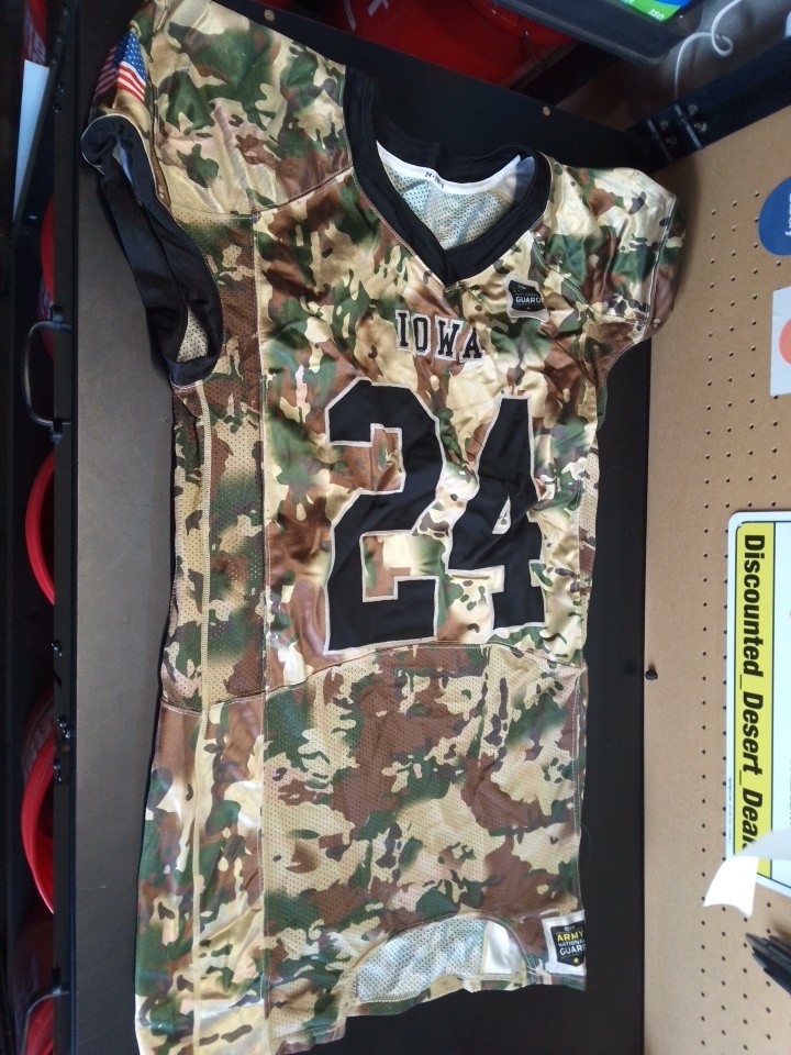 ARMY NATIONAL GUARD SPORTS JERSEY. TEAM IOWA # 24 ADULT SIZE LARGE gallery