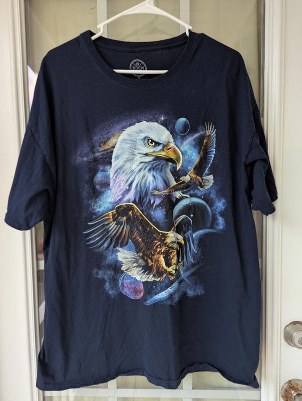 DOM Cosmic Celestial Eagle Sleeve T-Shirt with Eagle Graphic XL nature animal gallery