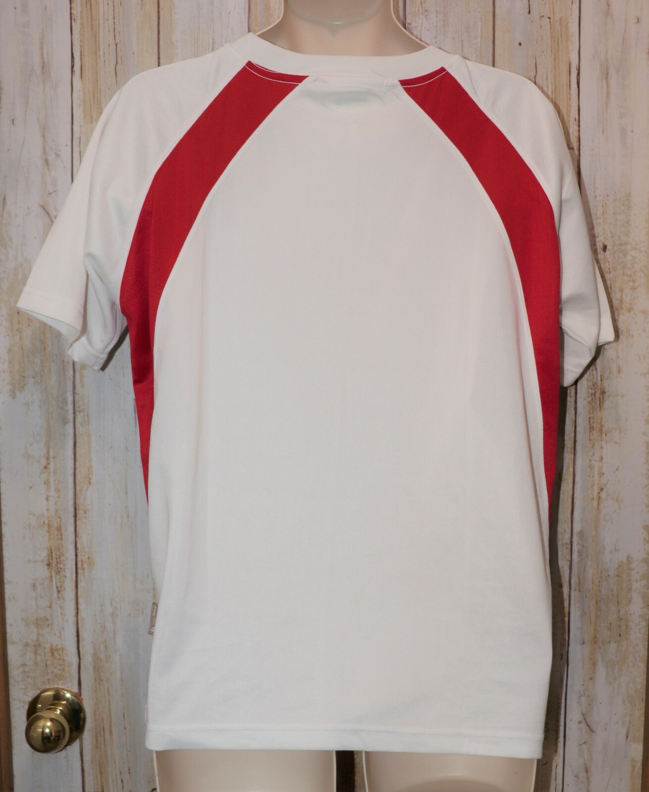 Mens Red White Colorado Timberline Short Sleeve Shirt Size SM Small Medium exc gallery