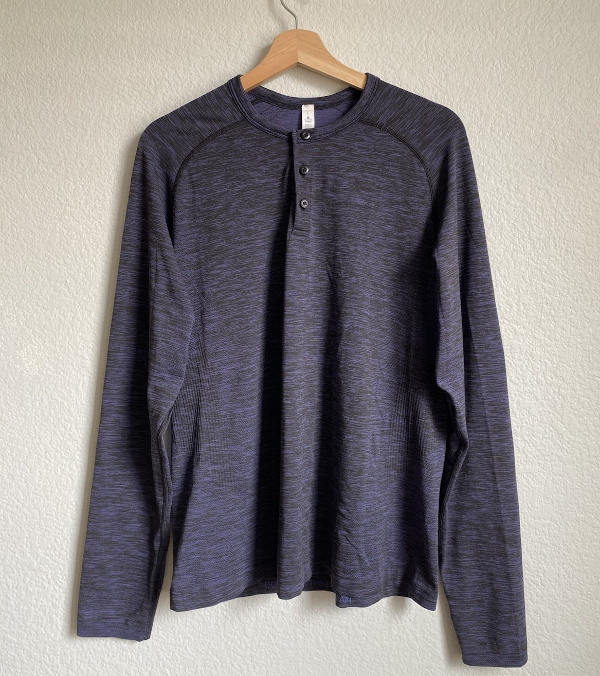 Lululemon Metal Vent Tech Henley Long Sleeve Deep Purple Black Size Large gallery