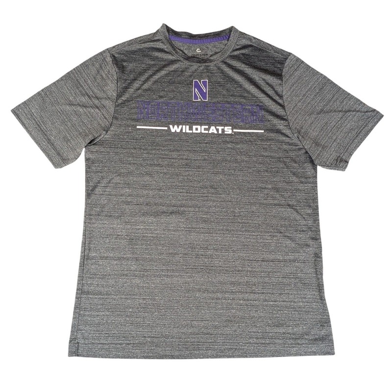 Colosseum Northwestern Wildcats Mens Charcoal Heather Performance T-Shirt Large gallery