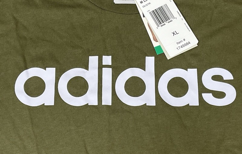 ADIDAS Essential Tee w Embroidered Back Logo, 100% Cotton, Men's XL, Green, NEW gallery