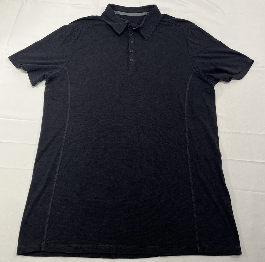 Hylete Icon Polo Shirt Mens XL Short Sleeve Black Activewear Gym Yoga Bamboo gallery