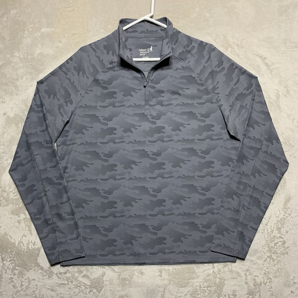 Johnnie-O Performance 1/4 Zip Men’s Medium Talbert Thunder Gray Camo