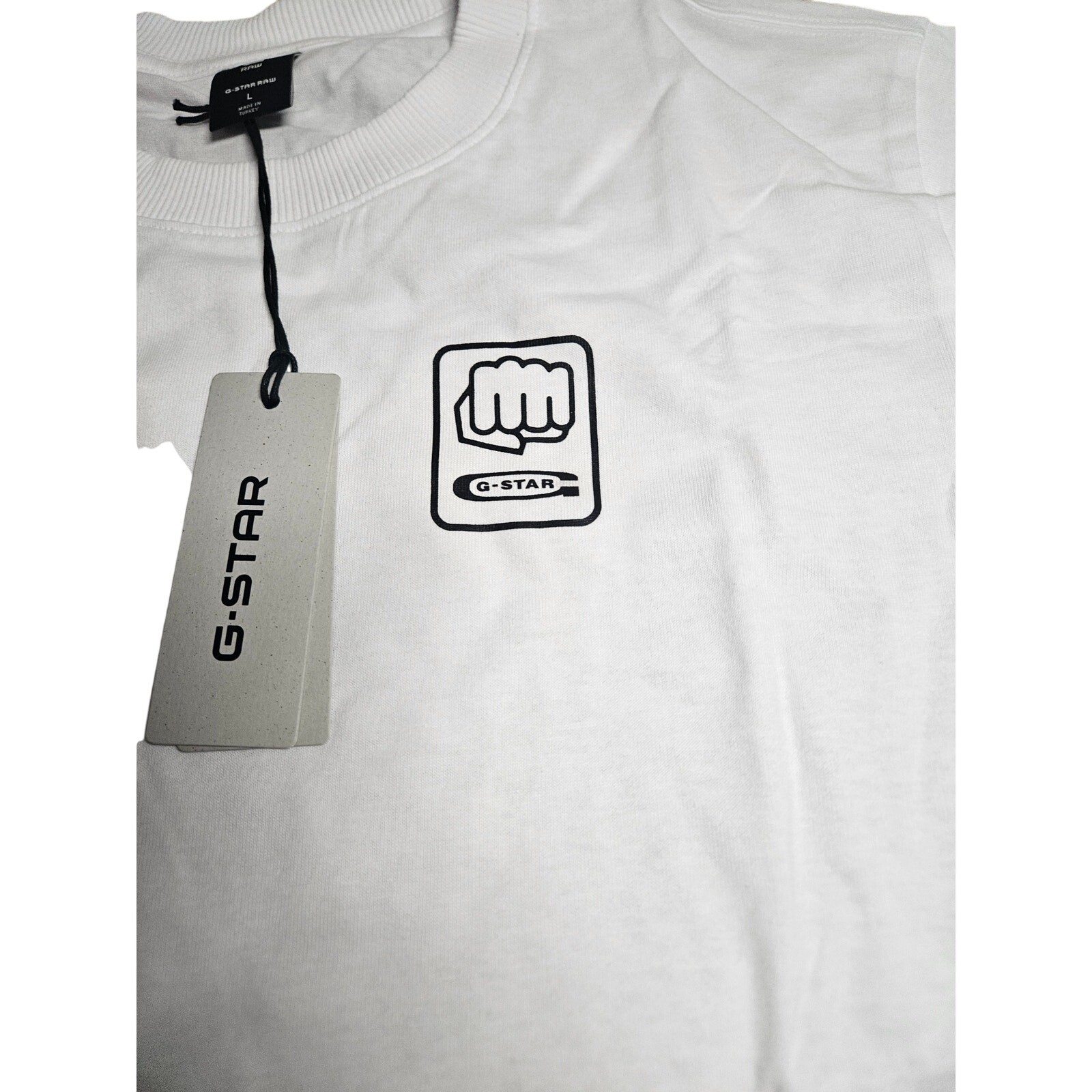 G Star Raw Mens T Shirt White Yellow Size Large gallery