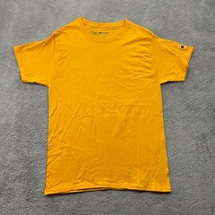 Champion Shirt Men’s Medium Yellow Irregular* Basic Atheisure Gym Sportswear