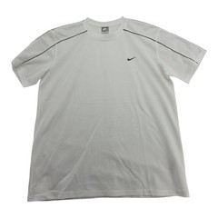Nike Shirt Mens XL White Black Stripe Short Sleeve Athletic Tee Gray Tag
