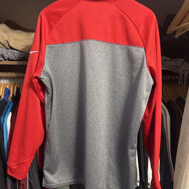 Nike Golf 1/4 Zip Pullover Men’s XLarge Long Sleeve Red and Gray gallery