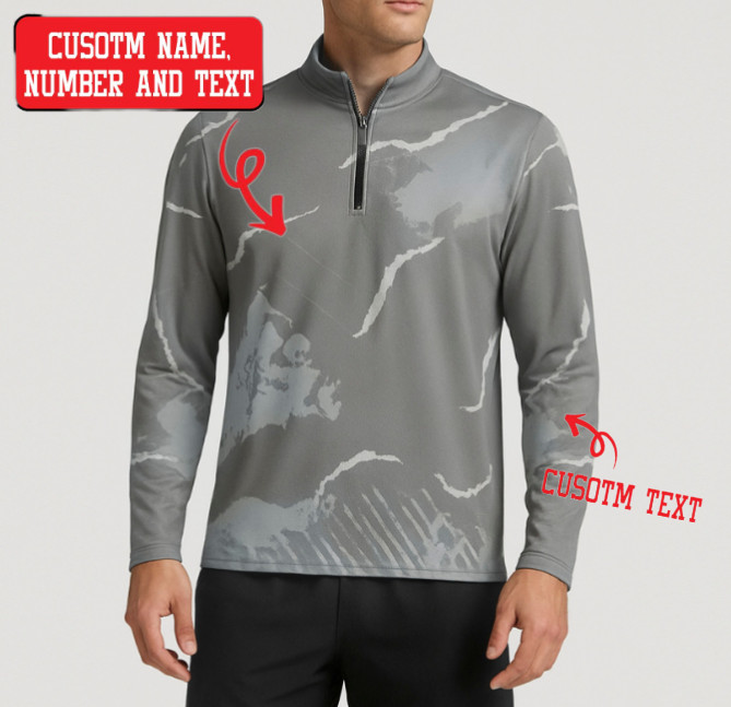 Men's Arctic Cat 3D Logo Zip Long Sleeve Shirt S-5XL - FREE Custom Name gallery