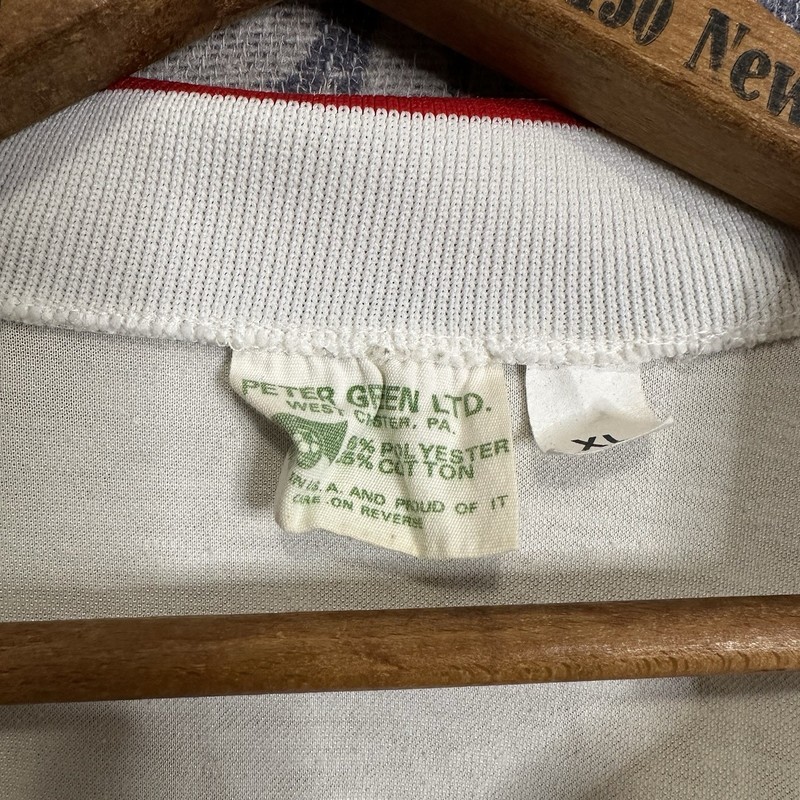 Vintage 80s Peter Green Sidekicks Number 14 Soccer Jersey V Neck Collared XL gallery