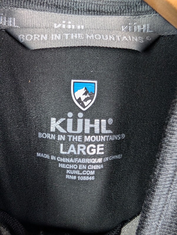 KUHL Alloy 1/4 Zip Pullover Sweater Jacket Sz L Gray Stretch Performance gallery