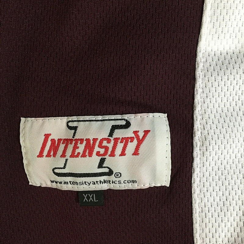 Intensity Sleeveless Diamond Basketball Jersey 2XL Maroon White Shirt Tail Style gallery