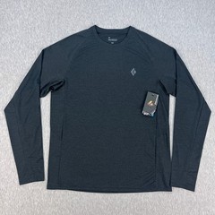 Black Diamond Lightwire LS Tech Tee Mens M Black Base Layer Stretch Mesh NEW $89