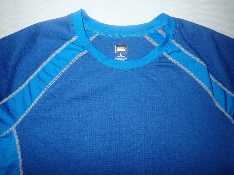 REI base Layer Short sleeve Wicking T Shirt Mens L Blue Gorpcore Hike gallery