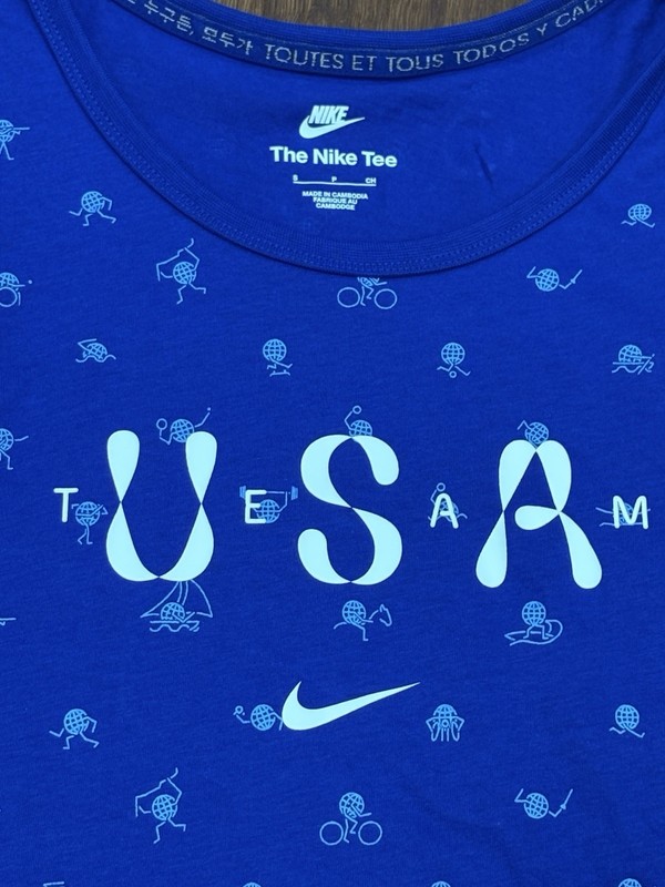 Nike USA Team Club Tank Top Men's Small Blue All Over Print FN0879-417 New Tags gallery