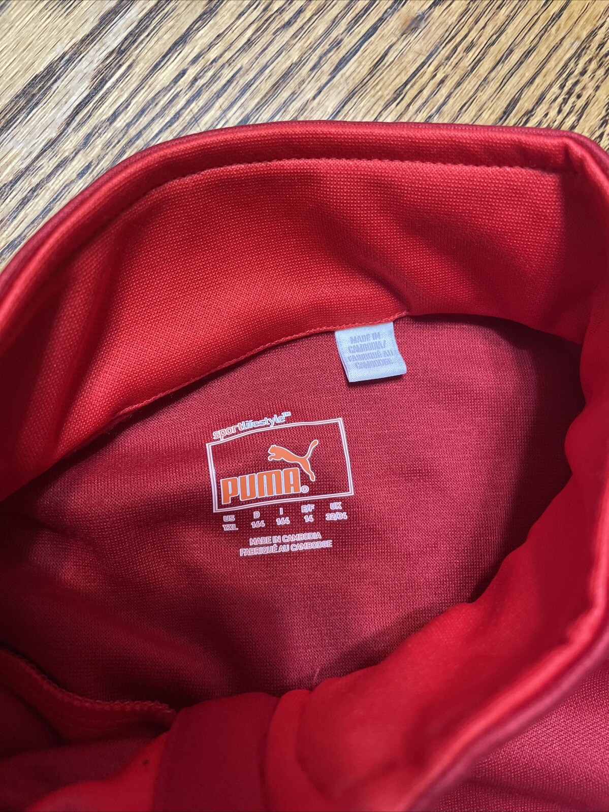 Puma Men’s Esito 653966 1/4 Zip Pullover Soccer Warm Up SMALL Custom Red gallery