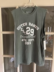 NWT Outer Banks Tank Top Size Medium. Green With White Lettering