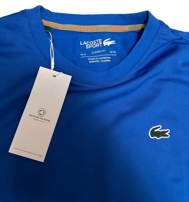 Mens Lacoste Sport Polyester Royal Blue Sweatshirt Size X-LARGE (6) MSRP $135 gallery
