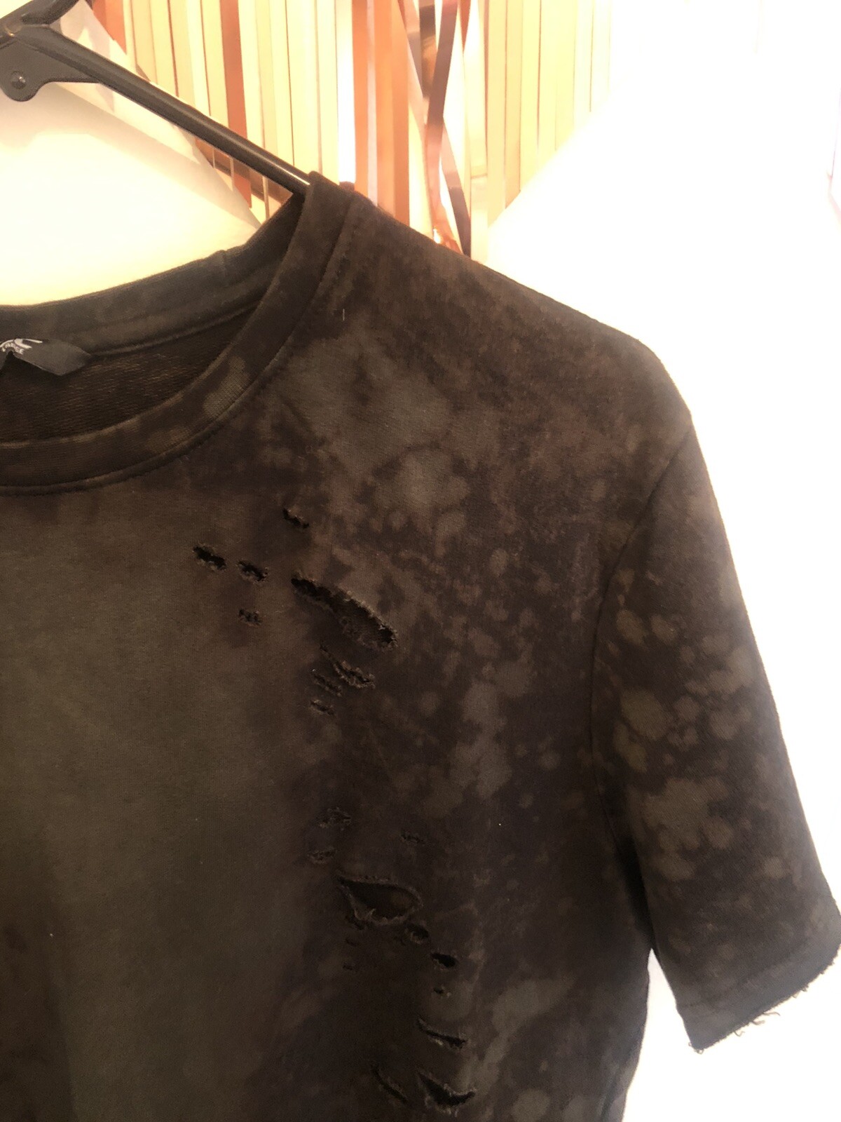Jordan Craig Black burn out tshirt L Long Streetwear Hip hop Punk Rock Travis gallery