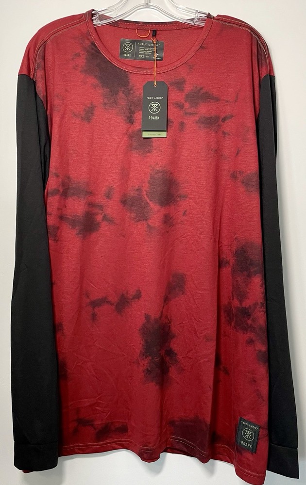 Roark Run Amok Mathis Tie Dye Long Sleeve Men’s XXL Midnight Red RK352