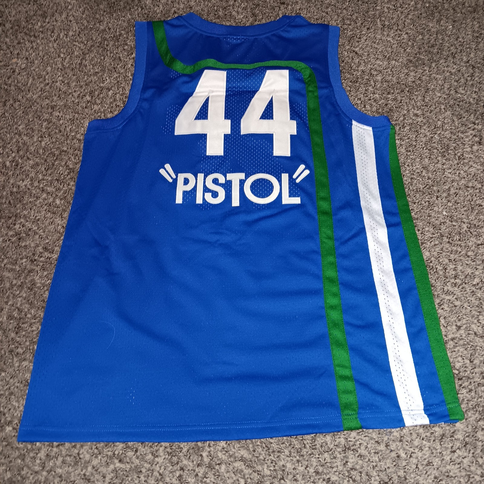 Large Pistol Pete Maravich Atlanta Hawks Adidas Blue NBA Basketball Jersey New gallery