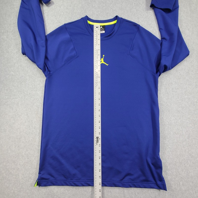 Nike Jordan Jumpman Flight Performance Basketball Shirt Men Large LS Royal Blue gallery