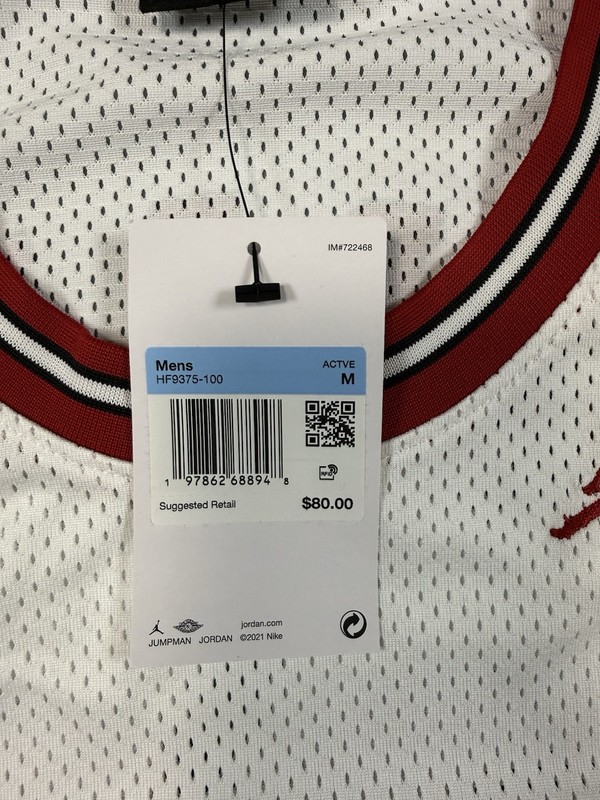 Jordan Essentials #23 Michael Jordan Mesh Jersey White/Red Men’s M NWT gallery