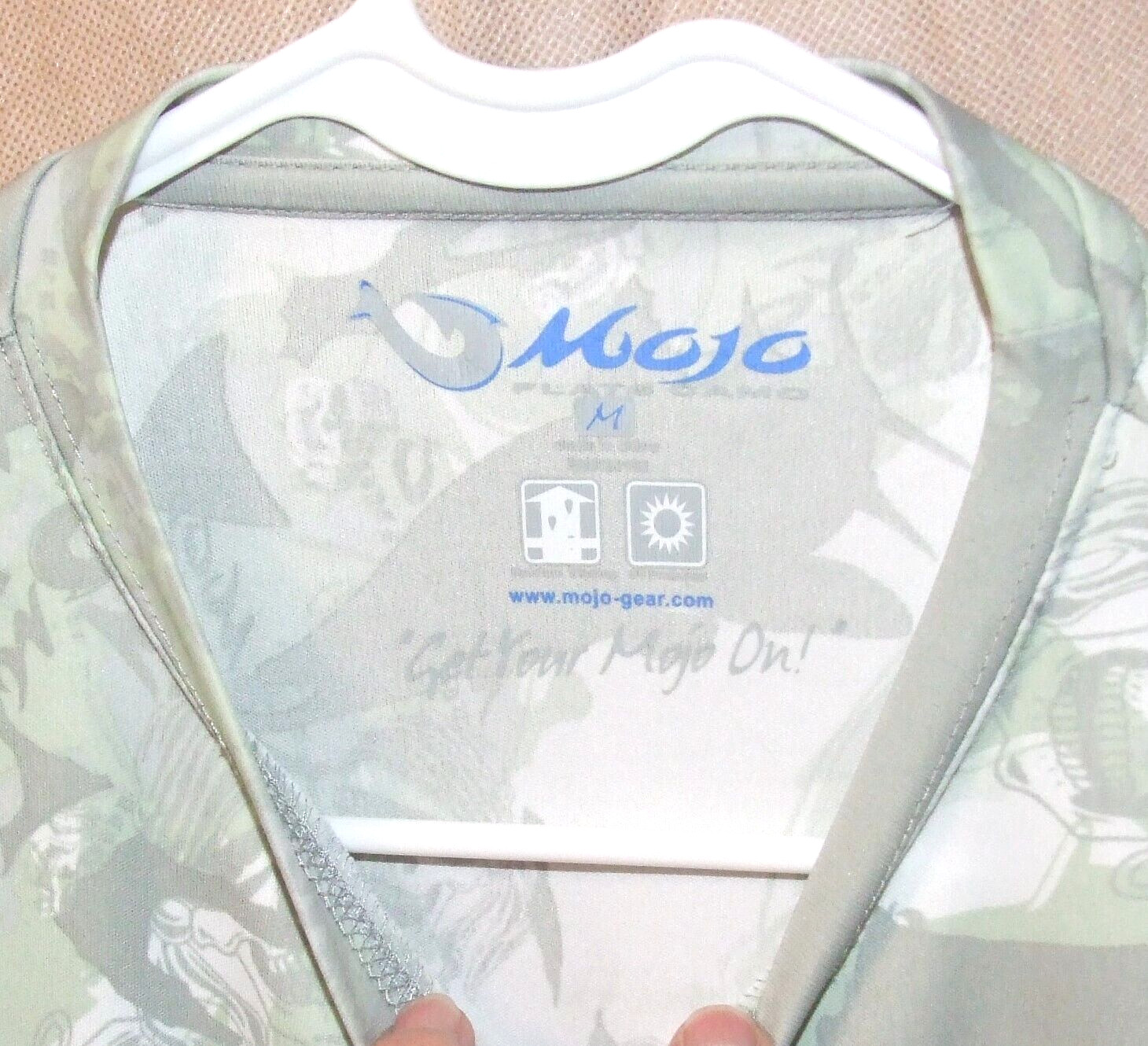 Mojo Sportswear Flats Camo LS Performance Fishing Shirt, UPF 50+ - Size M - EUC gallery