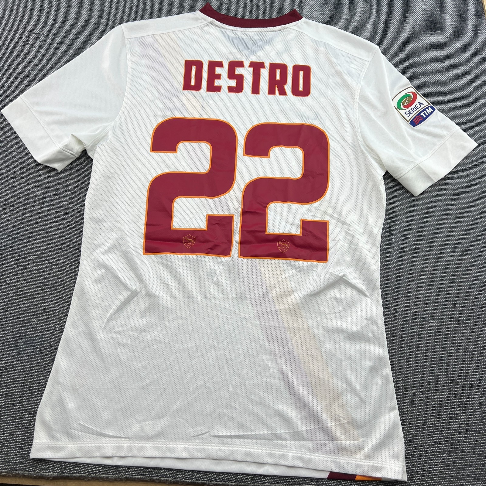 Roma 2014 2015 Away Destro #22 Player Issue Football Jersey Mens Large Nike gallery