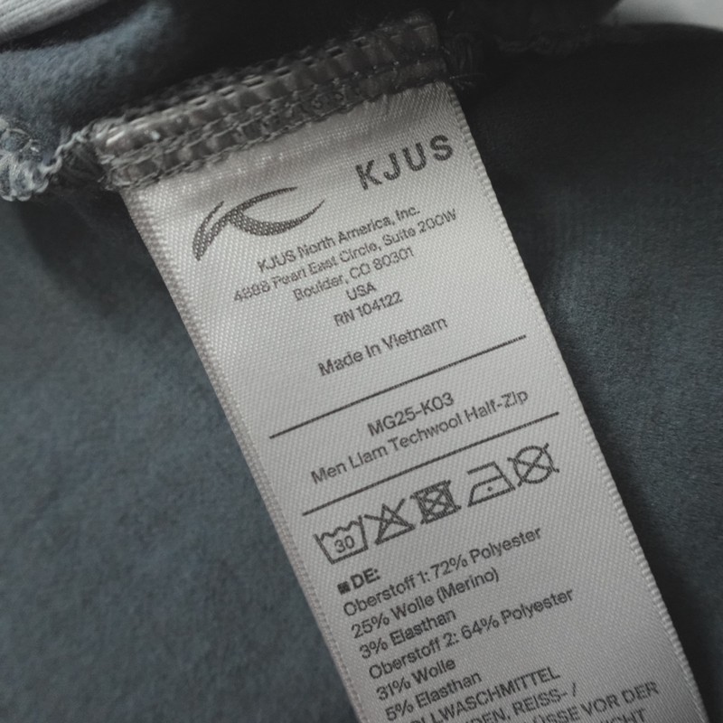 KJUS Liam TechWool Half Zip Pullover Men's Slim Fit Size 2XL Grey Melange $249 gallery