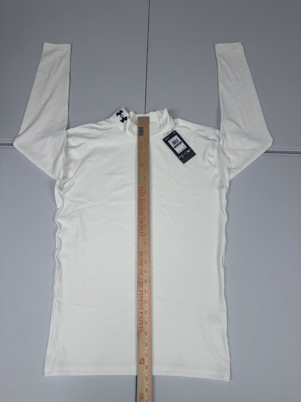Under Armour Men's ColdGear OG Mock Neck Compression Long Sleeve White Pick Size gallery