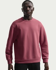 Nike 24.7 Impossibly Soft Dri-FIT Crewneck Size M Mens BOULDER $110 HQ6964-658