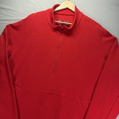 IBKUL 1/4 Zip Mens XL Textured Red Knit Pullover Long Sleeve Golf Sweater Jacket