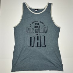 Dale Hollow Lake Tank Top Mens XL Green/Blue Heather Sleeveless Shirt MV Sport