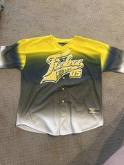 Vintage FUBU Jersey Mens XXL The Collection League 05 2005 BaseballBlue Yellow
