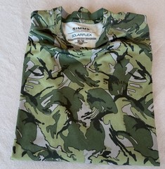 Simms Men’s Medium Solarflex Long Sleeve Shirt Green Camo Fishing UPF Wicking