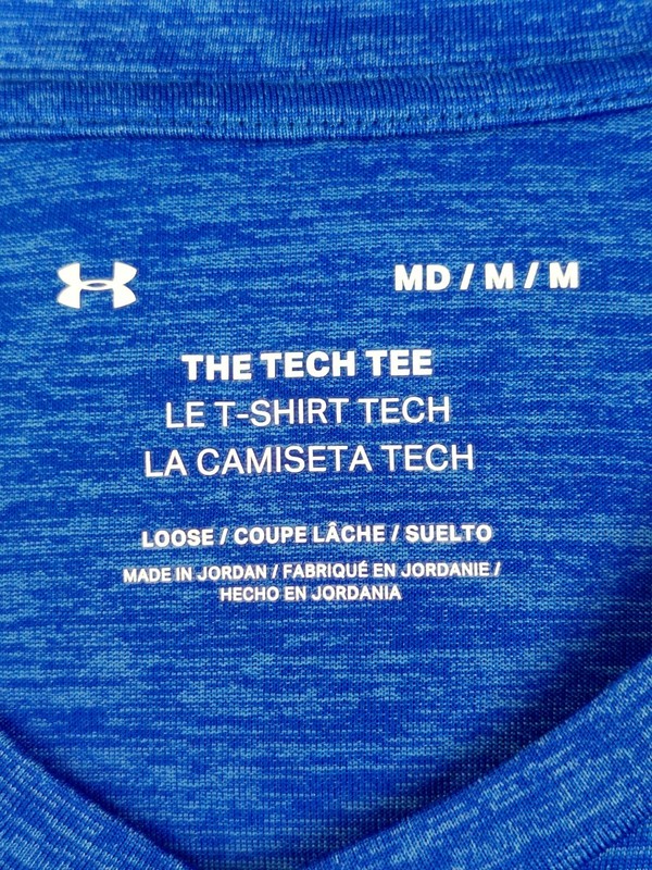 Under Armour Men Athletic T Shirt M Blue Logo Moisture Wicking Tech Tee Training gallery