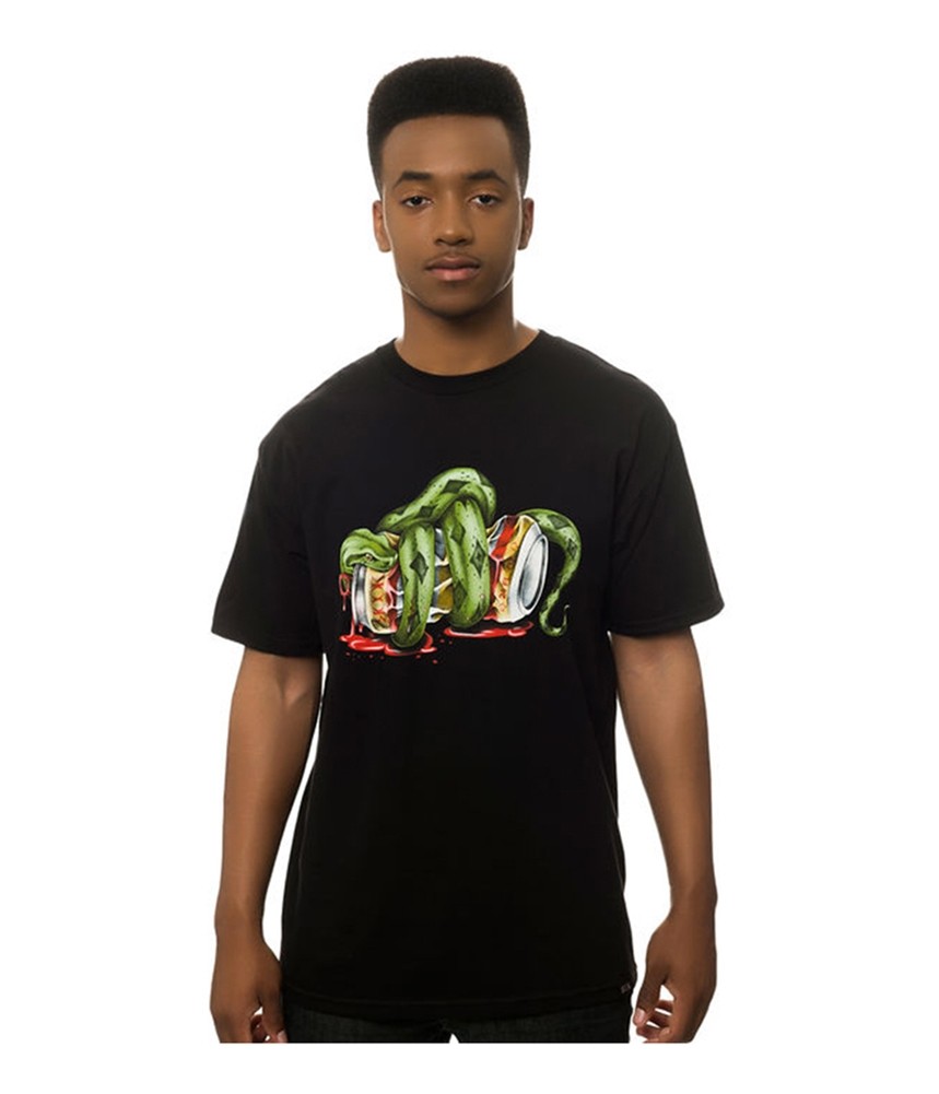 ROOK Mens The Constrictor Graphic T-Shirt, Black, Small gallery