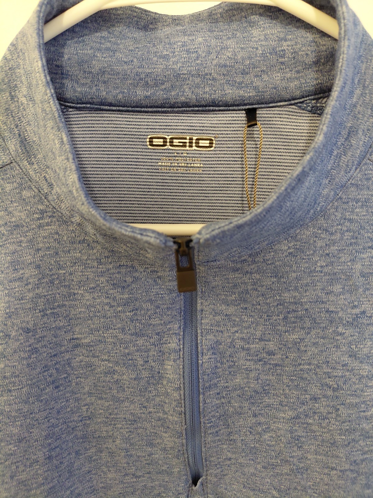 Ogio Quarter Zip Pullover Mens L Long Sleeve Performance Shirt Blue gallery