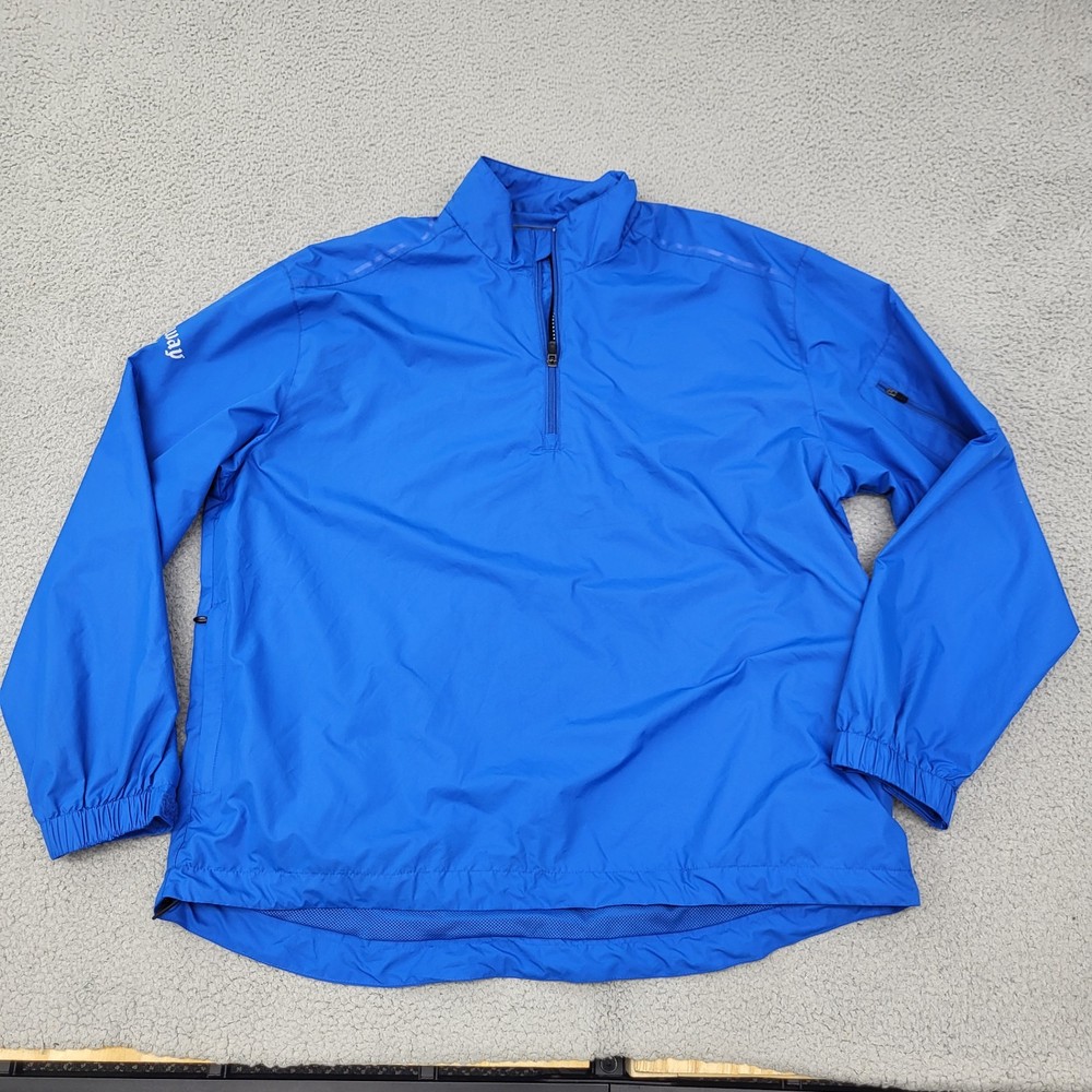 Callaway Weather Series 1/4 Zip Pullover Mens XL Blue Performance Logo Graphic