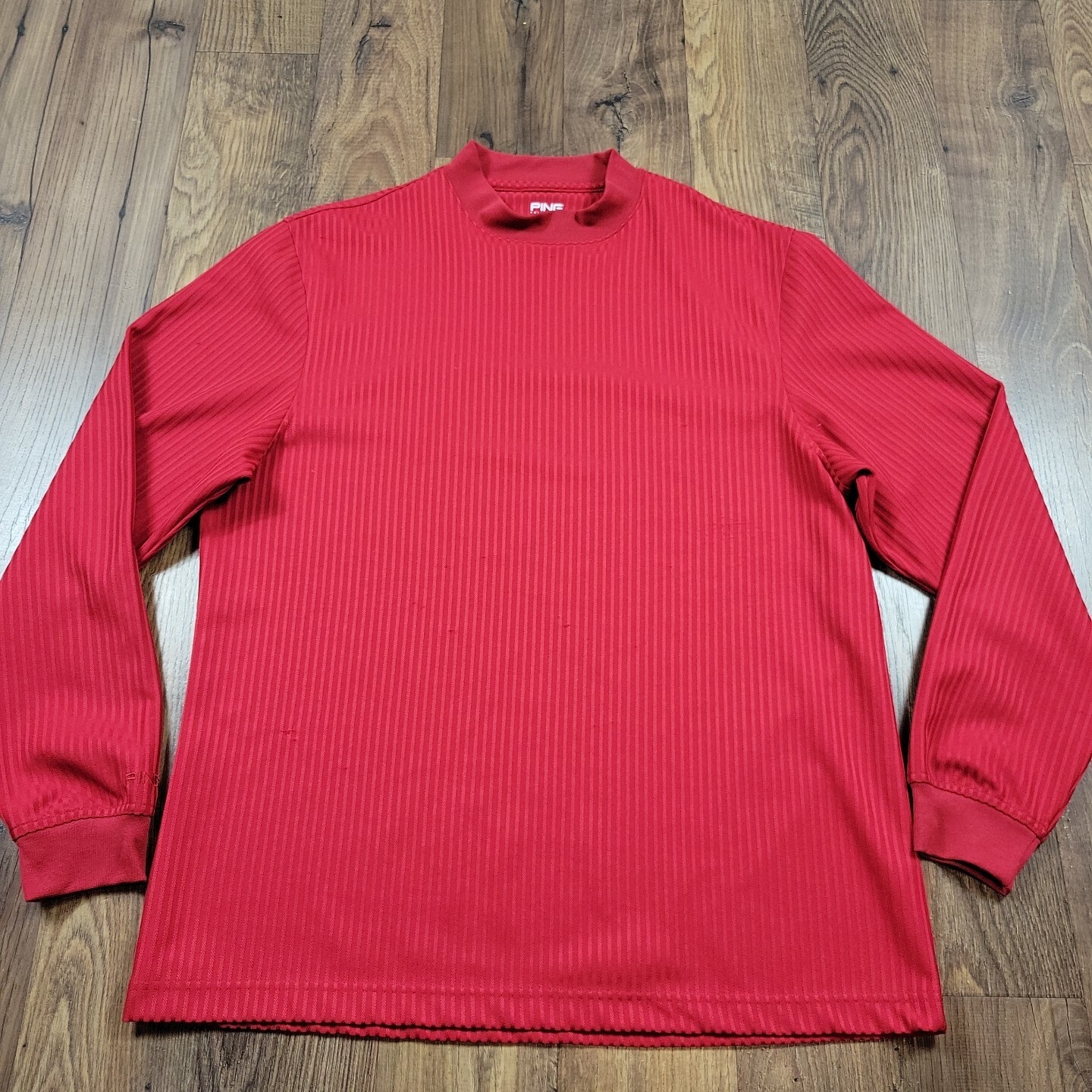 Ping T Shirt Mens Large Red Performance Dynamics Golf Striped Long Sl READ gallery