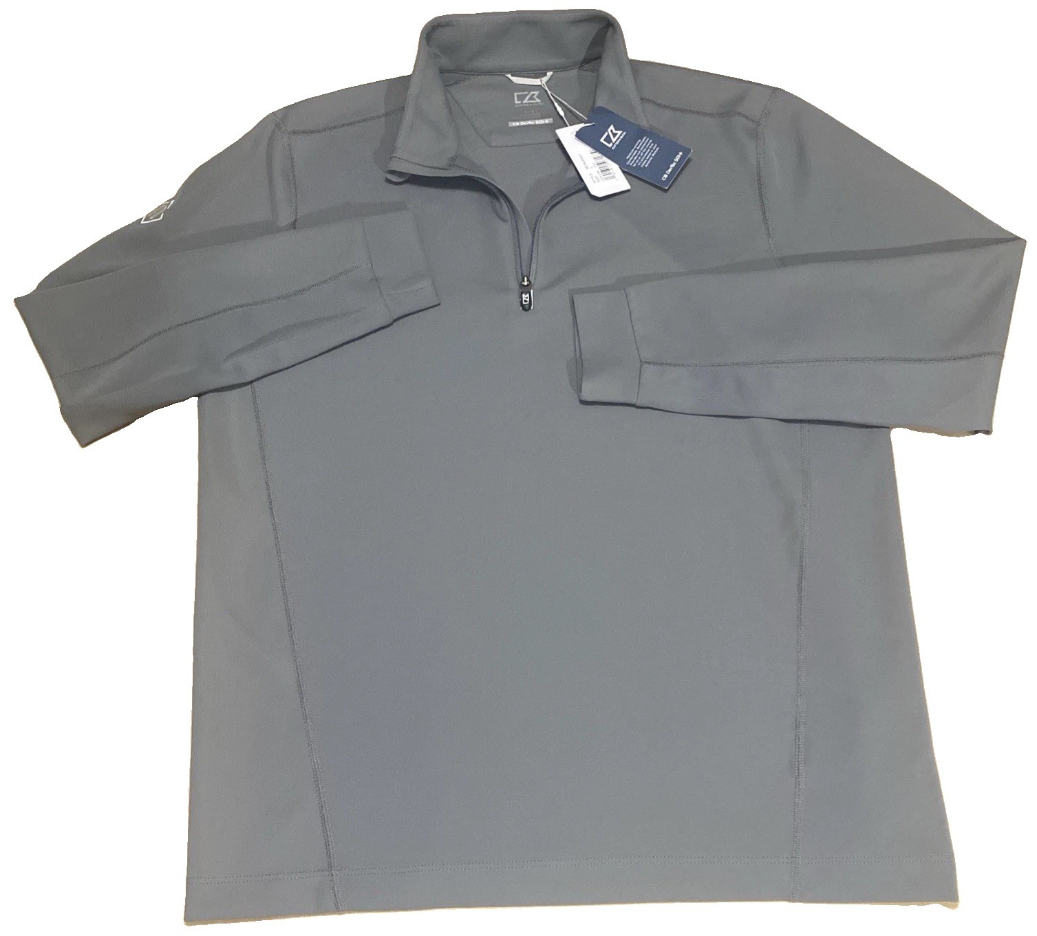 Cutter & Buck Traverse Quarter Zip Pullover Men's Large Gray NWT Golf CB DryTec gallery