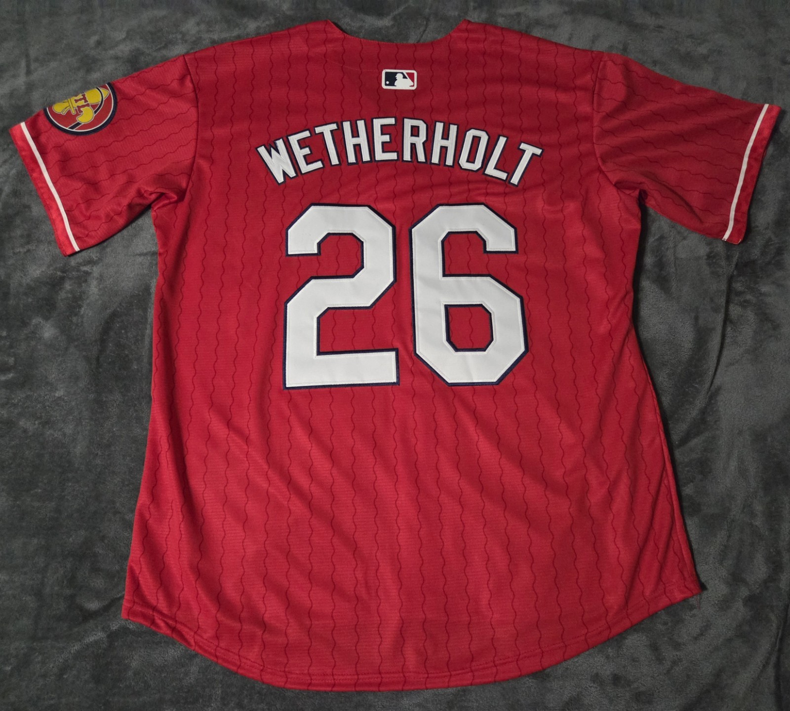 Fast Free Shipping! Large JJ Wetherholt St Louis Cardinals Stitched Jersey 26 gallery