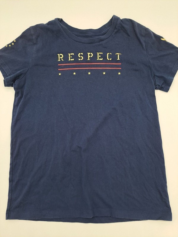 Under Armour The Classic Tee Size Medium Blue RESPECT Graphic Mens Short Sleeve gallery