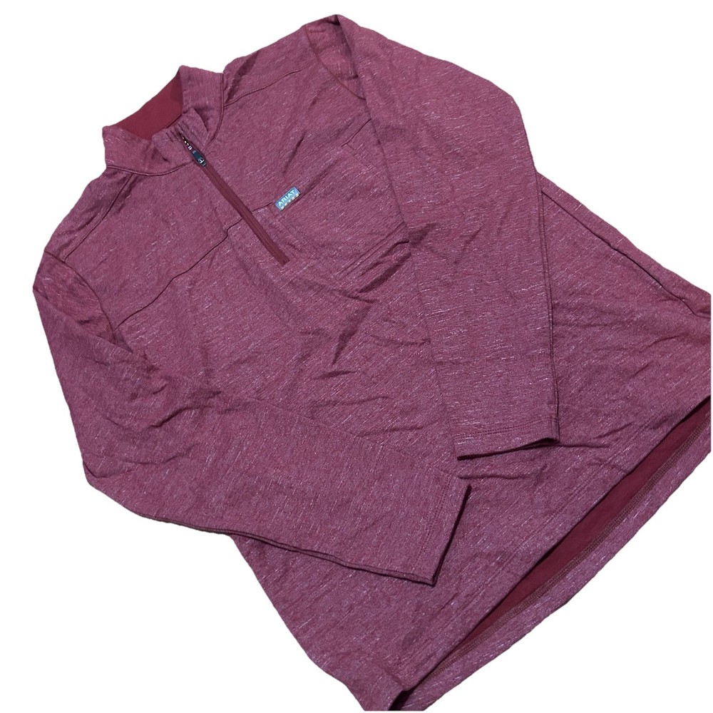 Ariat Rebar Pullover Medium Red Quarter Zip Long Sleeve Work Shirt Outdoor