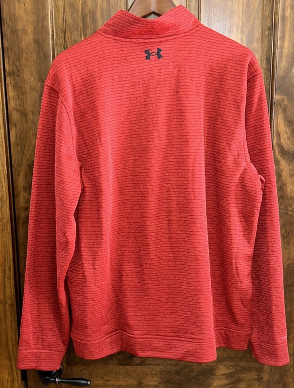 Under Armour Pullover Men Red 1/4 Zip Fleece Golf Storm Sweater Jacket XL (D-25) gallery