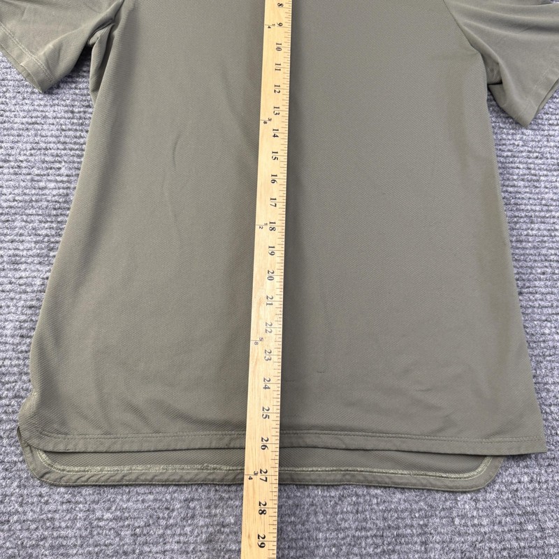 Lululemon Shirt Mens Small Green Short Sleeve Mesh Tee Top GYM Script gallery